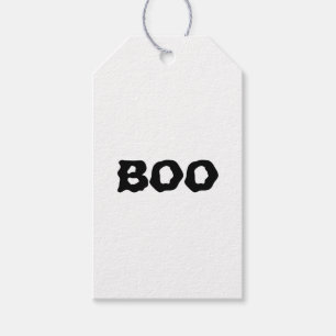 Halloween Boo zwart-wit griezelige lege favorieten Cadeaulabel