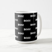 Halloween Boo Zwart Wit Koffiemok (Voorkant rechts)