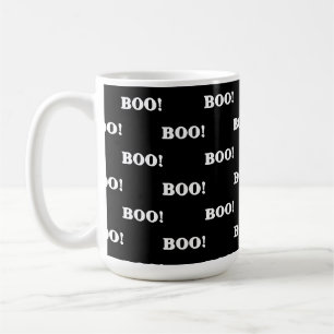 Halloween Boo Zwart Wit Koffiemok