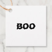 Halloween Boo zwart-wit spooky blank Bedankjes Labels (Voorkant)