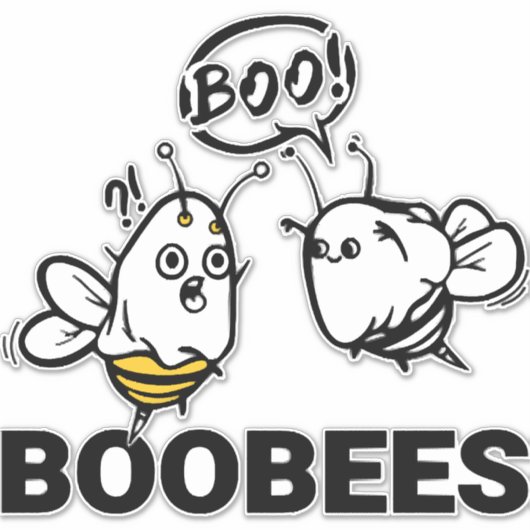 Halloween BooBees Sticker (Voorkant)