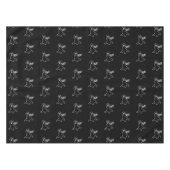 Halloween boog spook zwart en wit schattig patroon tafelkleed (Voorkant (Horizontaal))