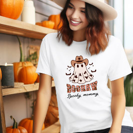 Halloween Boohaw Retro Groovy Western Ghost Spooky T-shirt