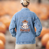 Halloween Boohaw Retro Western Ghost Spooky Denim Jacket