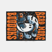 Halloween Book Lover Ghost Boo Pun Lees Verder Boe Fleece Deken (Voorkant (Horizontaal))