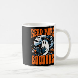 Halloween Book Lover Ghost Boo Pun Lees Verder Boe Koffiemok