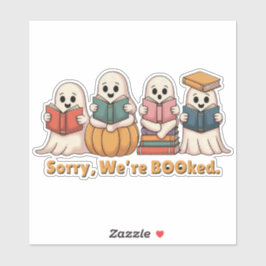 Halloween Bookish Ghosts Boeken lezen Sticker