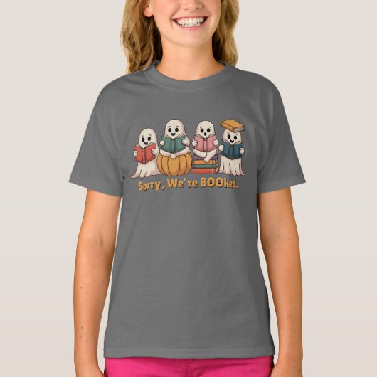 Halloween Bookish Ghosts Boeken lezen T-shirt (Voorkant)