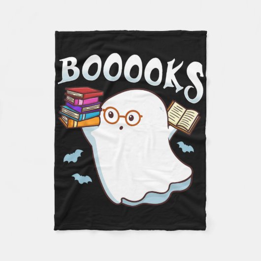 Halloween Books Librarian English Teacher Reader R Fleece Deken (Voorkant)