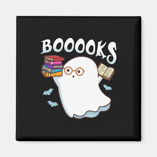 Halloween Books Librarian English Teacher Reader R Magneet (Voorkant)