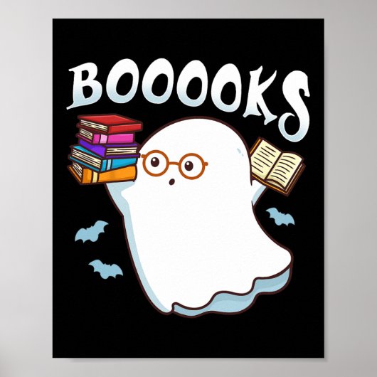 Halloween Books Librarian English Teacher Reader R Poster (Voorkant)
