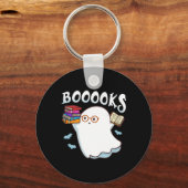 Halloween Books Librarian English Teacher Reader R Sleutelhanger (Voorkant)
