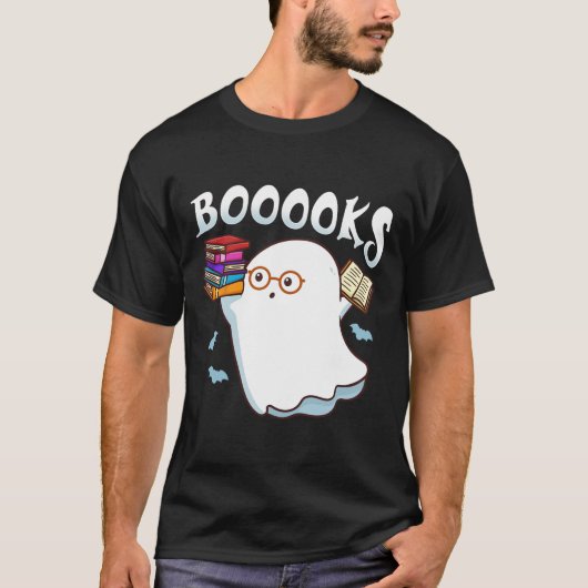 Halloween Books Librarian English Teacher Reader R T-shirt (Voorkant)