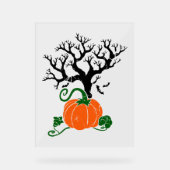 Halloween boom Herfst Shirten Halloween Sweatshirt Acryl Bord (Voorkant)