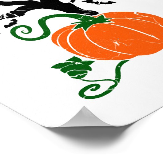 Halloween boom Herfst Shirten Halloween Sweatshirt Poster (Hoek)