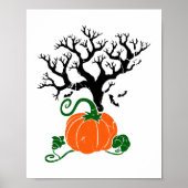 Halloween boom Herfst Shirten Halloween Sweatshirt Poster (Voorkant)