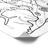 Halloween Boom Kleurplaat Kunst Poster (Hoek)