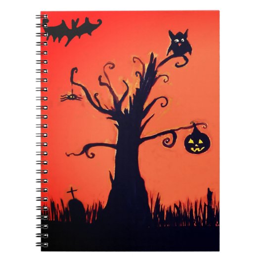 Halloween Boom Notitieboek (Voorkant)
