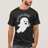 Halloween Booooks Ghost Reading Boo Read Books Lib T-shirt (Voorkant)