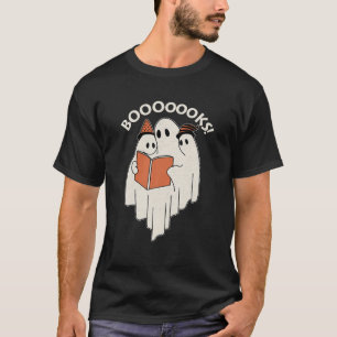 Halloween Booooks Schattig spook leest bibliotheek T-shirt