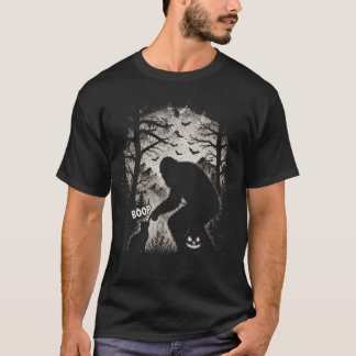 Halloween Boop Bigfoot Kat Pompoen Grappig T-shirt