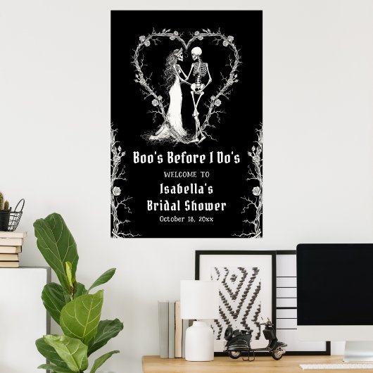 Halloween Boo's Before I Do's Bridal Welkom Poster (Thuiskantoor)