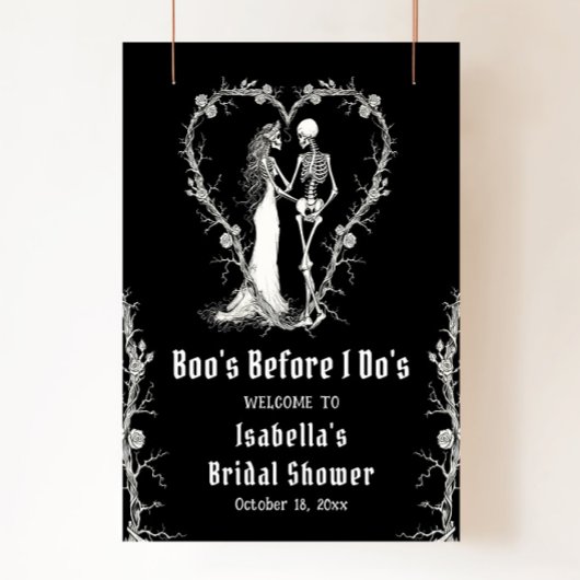 Halloween Boo's Before I Do's Bridal Welkom Poster