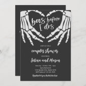 Halloween Boos Before I Dos Koppel Bruiloft Kaart (Voorkant / Achterkant)