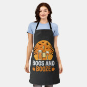 Halloween Boos en Drank Drankfeest Design Schort (Gedragen)