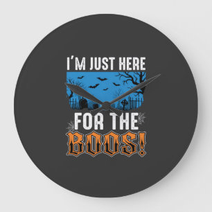 Halloween Boos Ghost Graveyard Vector Design_1 Grote Klok