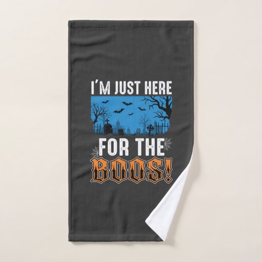Halloween Boos Ghost Graveyard Vector Design_1 Handdoek (Handdoek)