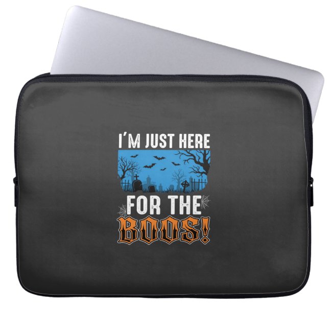 Halloween Boos Ghost Graveyard Vector Design_1 Laptop Sleeve (Voorkant)