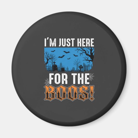 Halloween Boos Ghost Graveyard Vector Design_1 Magneet (Voorkant)