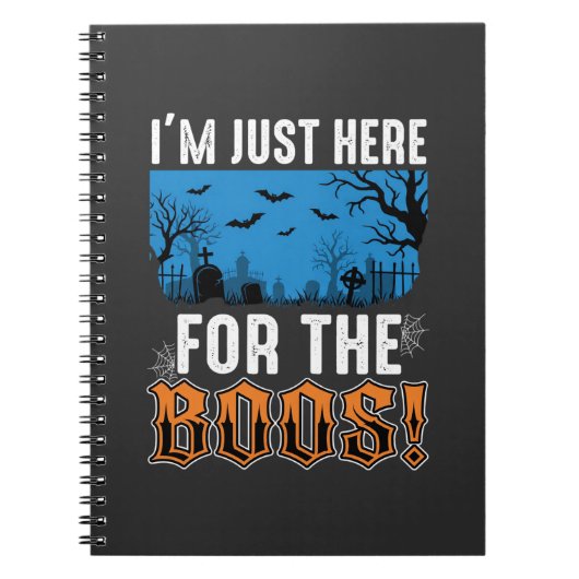 Halloween Boos Ghost Graveyard Vector Design_1 Notitieboek (Voorkant)