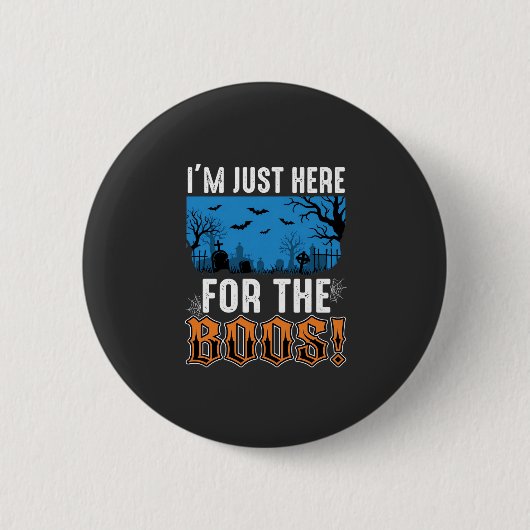 Halloween Boos Ghost Graveyard Vector Design_1 Ronde Button 5,7 Cm (Voorkant)