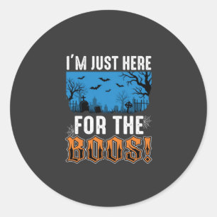 Halloween Boos Ghost Graveyard Vector Design_1 Ronde Sticker