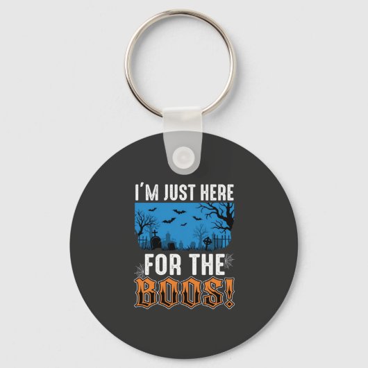Halloween Boos Ghost Graveyard Vector Design_1 Sleutelhanger (Voorkant)
