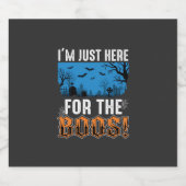 Halloween Boos Ghost Graveyard Vector Design_1 Sparkling Wijnetiket (Enkel label)