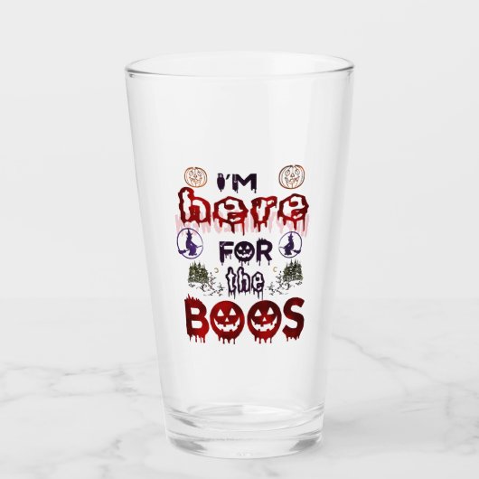 Halloween Boos Glas (Voorkant)