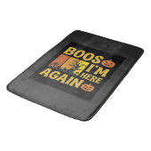Halloween Boos Ik ben hier weer Retro Begraafplaat Badmat (Gekanteld)