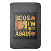 Halloween Boos Ik ben hier weer Retro Begraafplaat Badmat (Voorkant Verticaal)