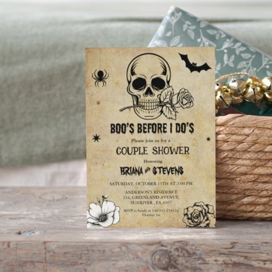  Halloween Boos Voor I Dos Couple Shower Kaart