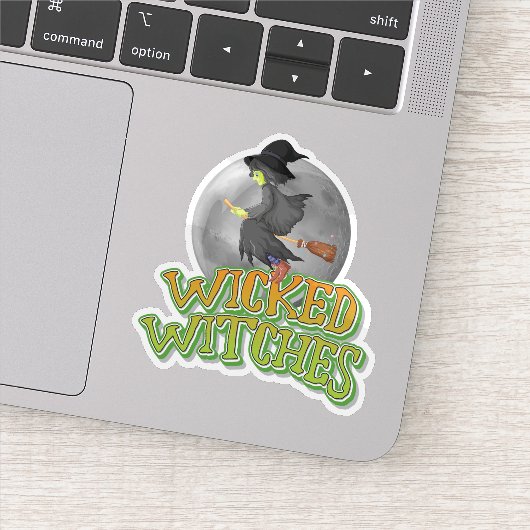 Halloween boosaardige heksen sticker (Detail)