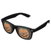 Halloween Boosaardige Pompoen Gezicht Retro Zonnebril (Gekanteld)