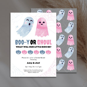 Halloween Booy of Ghoul Geslacht Reveal Feest Kaart