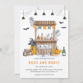 Halloween Booze en Boos | Cocktail Party Kaart (Voorkant)