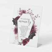 Halloween bord 'Ter nagedachtenis' Reclamebord Met Voetstuk (Voorkant)