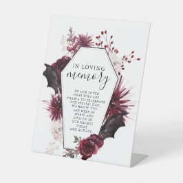 Halloween bord 'Ter nagedachtenis' Reclamebord Met Voetstuk