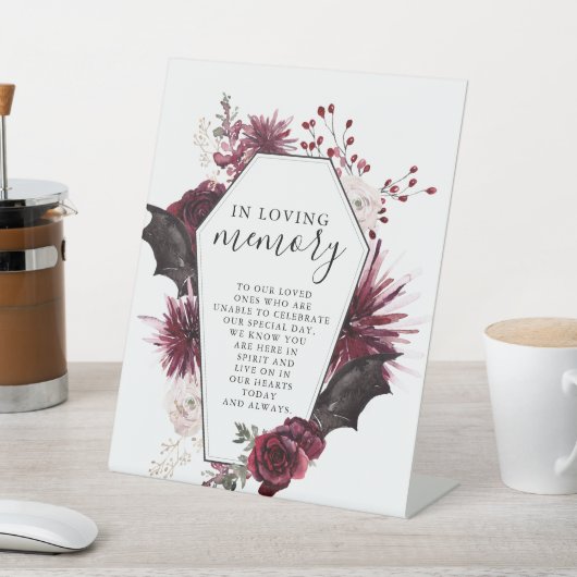 Halloween bord 'Ter nagedachtenis' Reclamebord Met Voetstuk (Insitu)