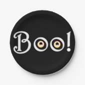 Halloween Borden feestelijke BOO! Papieren Bordjes (Voorkant)